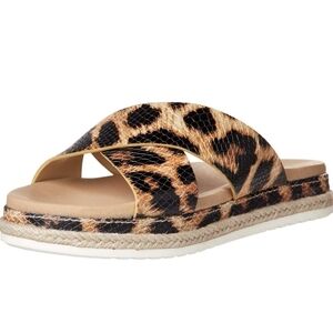 Vince Camuto Women's Leopard Rickert Flatform Espadrille Platform